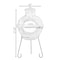 Vintiquewise Outdoor Beige Clay Chimenea BBQ Grill Fire Pit Accent Design and Metal Stand QI004354 - alternate 5